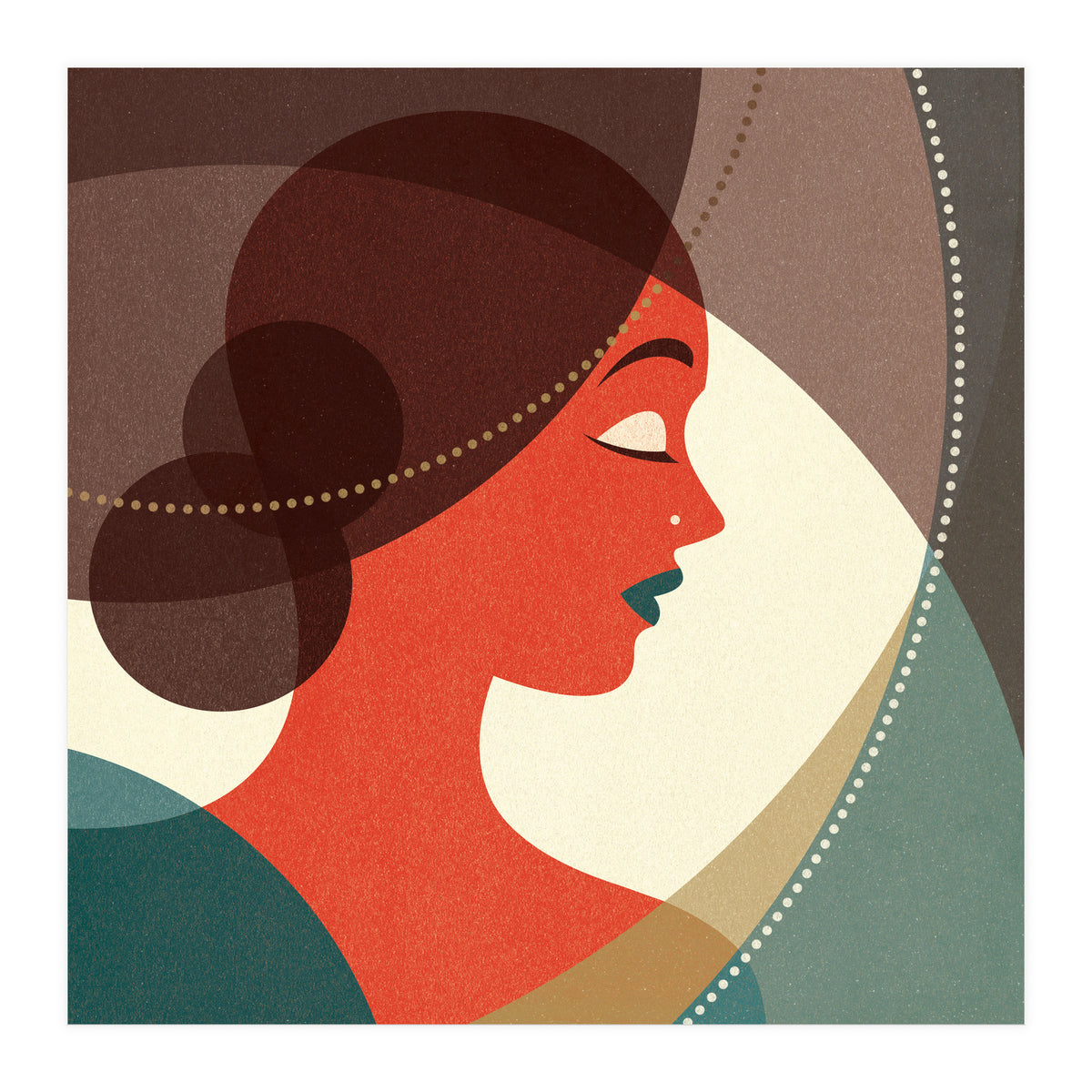 Venn Deco (Ruby) (Print Only)