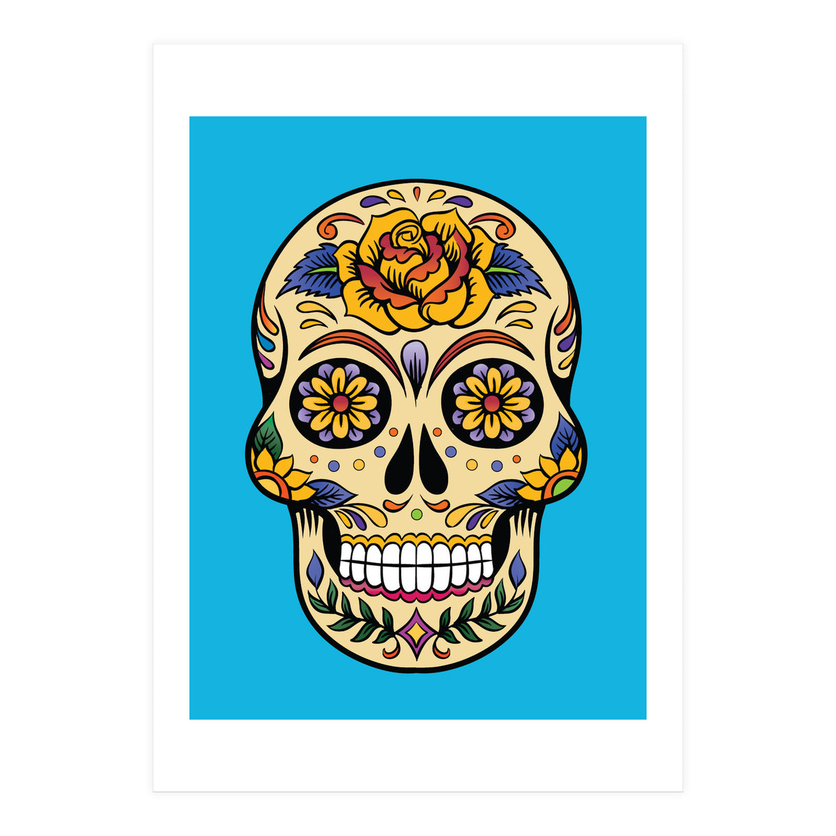 Colorful Skull II (Print Only)