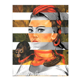 Frida Kahlo's Self Portrait with Monkey & Sophia Loren (Print Only) thumbnail