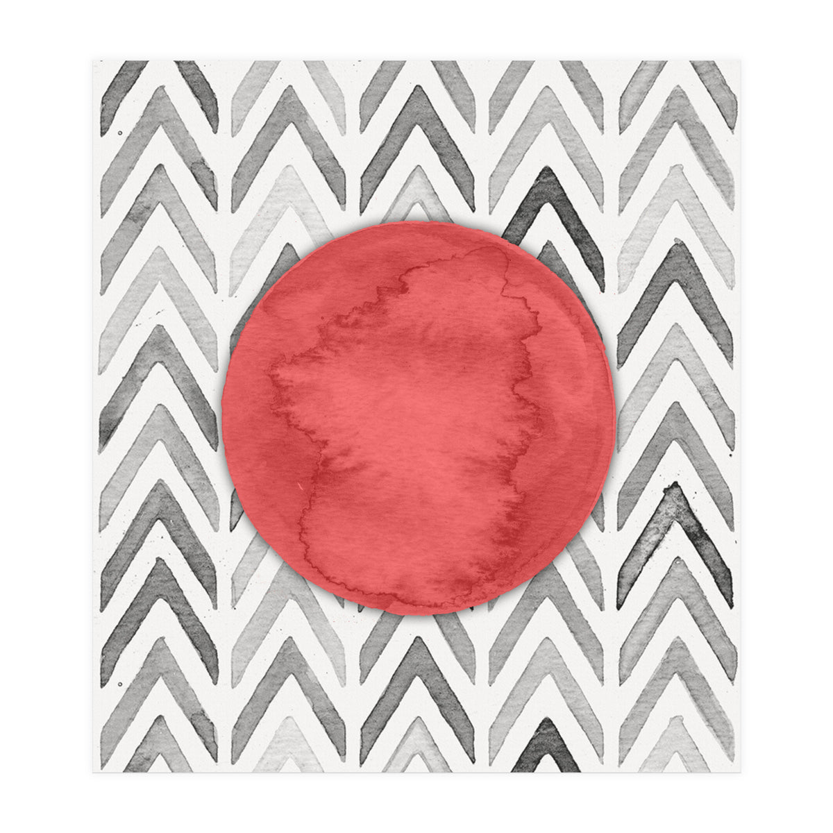 Red Bubble Chevron Pattern (Print Only)