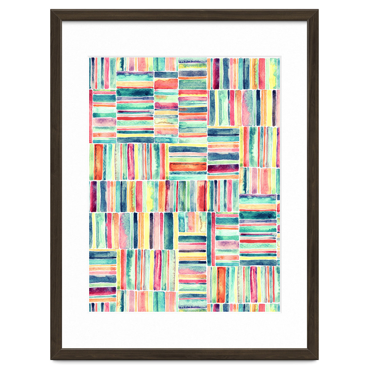 Retro Beach Chair Pastel Watercolor Stripes