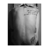 Naked body with saying as tattoo (Print Only) thumbnail