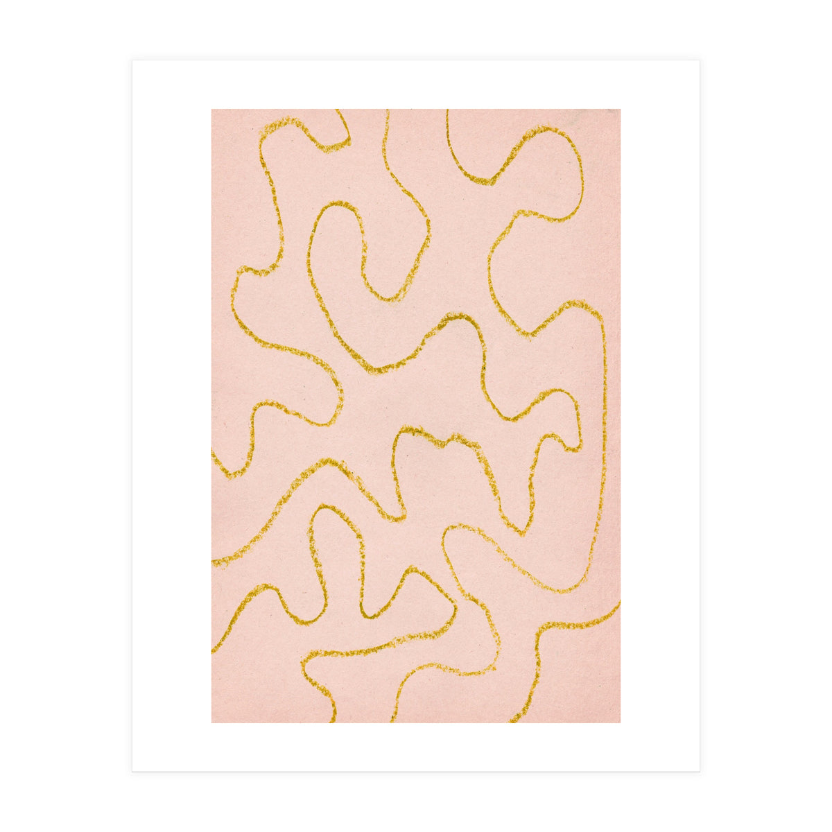 Pink and rust organic lines (Print Only)