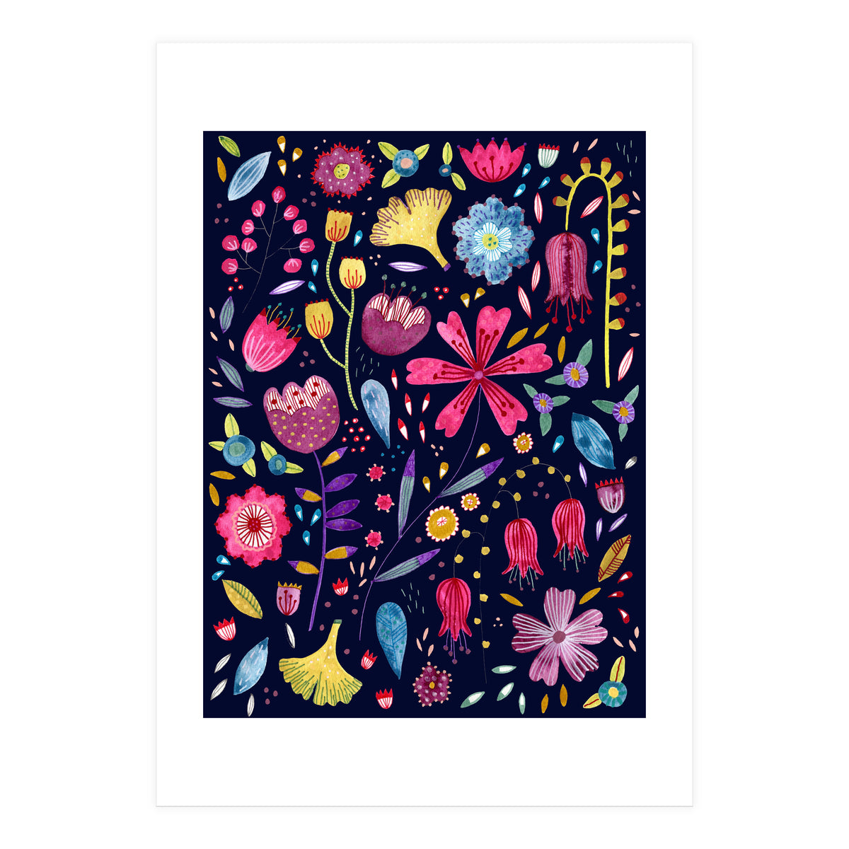 Autumn Hedgerow Dark (Print Only)
