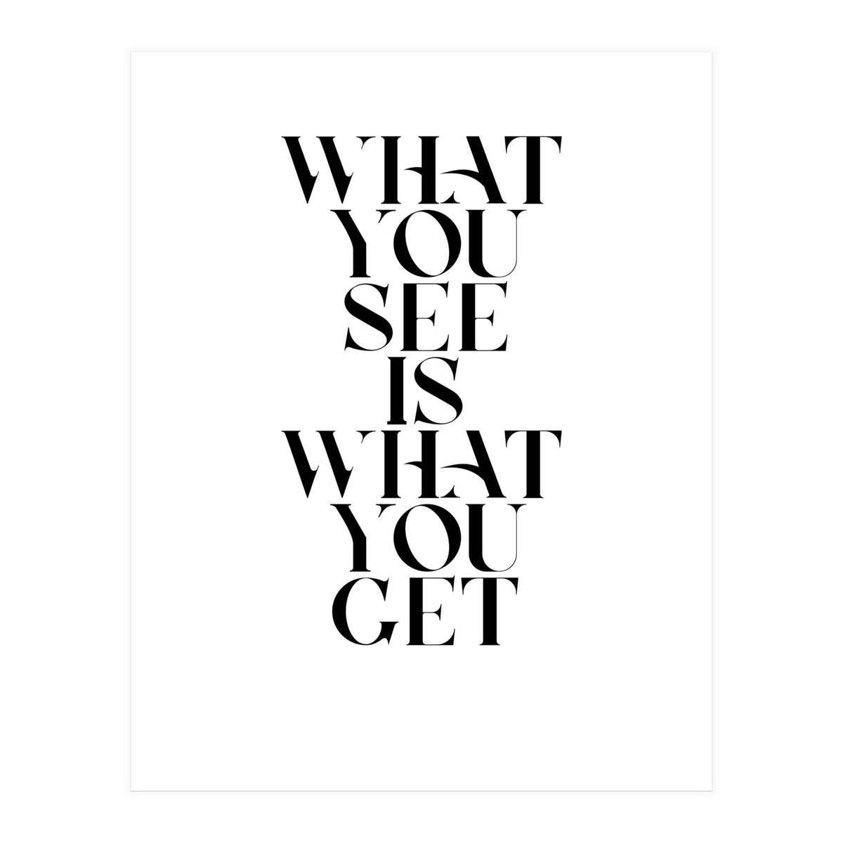 WHAT YOU SEE (Print Only)