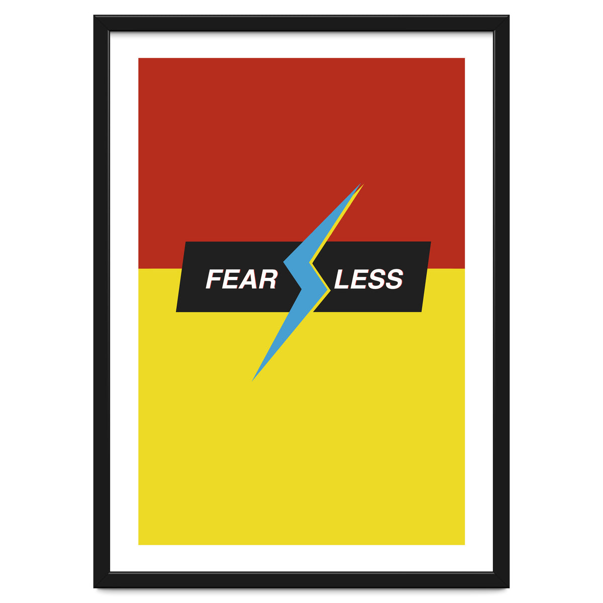 Modern Geometric Minimalist Typography Fear Less