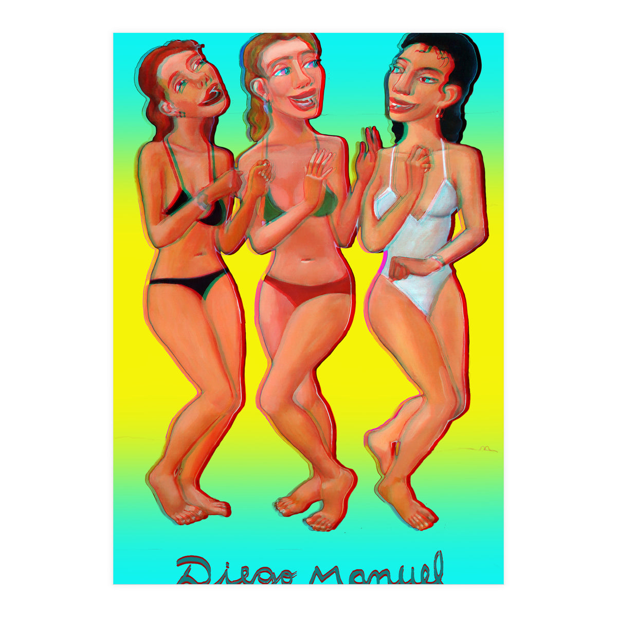 Bailando En La Playa 11 3d (Print Only)