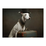 Whippet with His Suitcase (Print Only) thumbnail