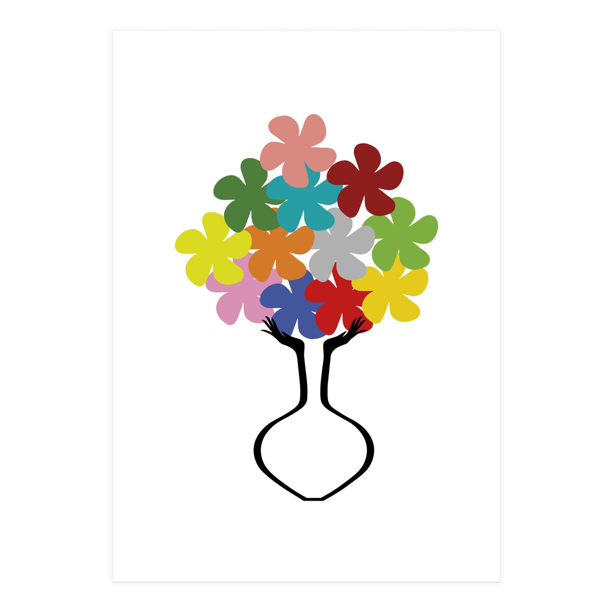 HOLDING SOME FLOWERS (Print Only)