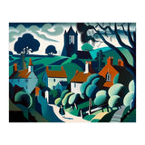 English Country Village Painting (Print Only) thumbnail