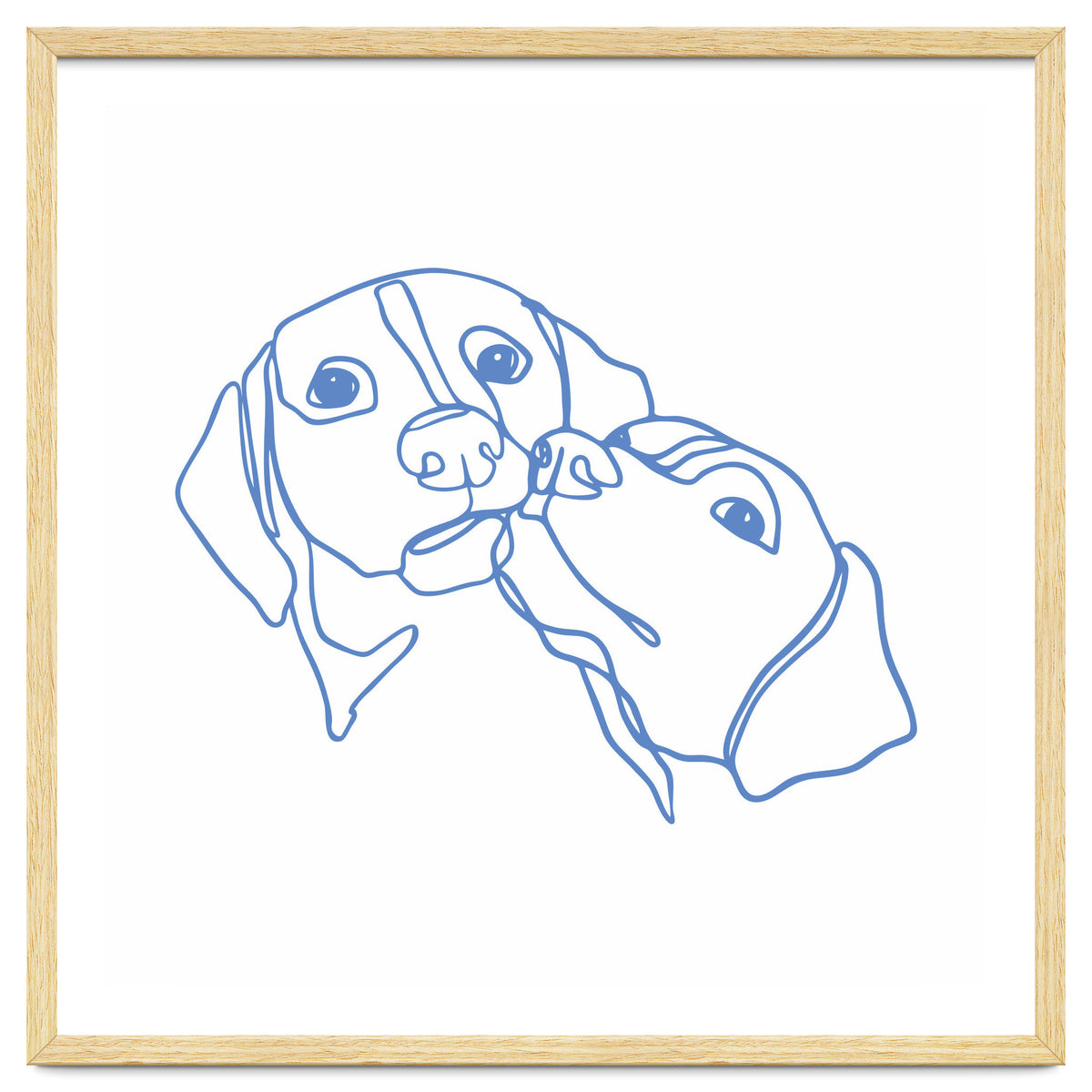 One Line Art Dogs Couple