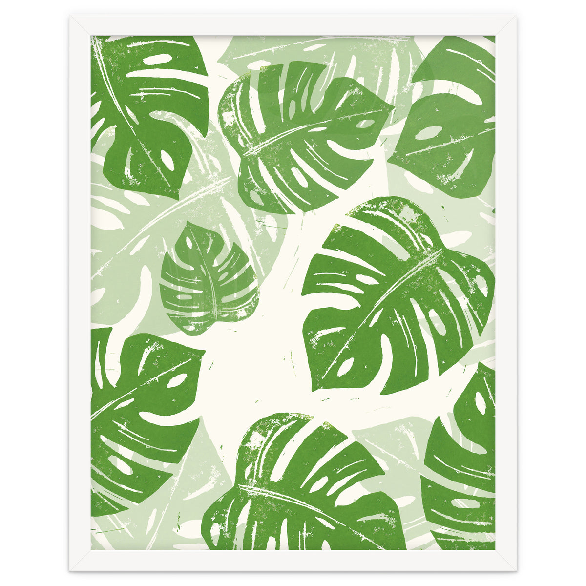 Linocut Monstera