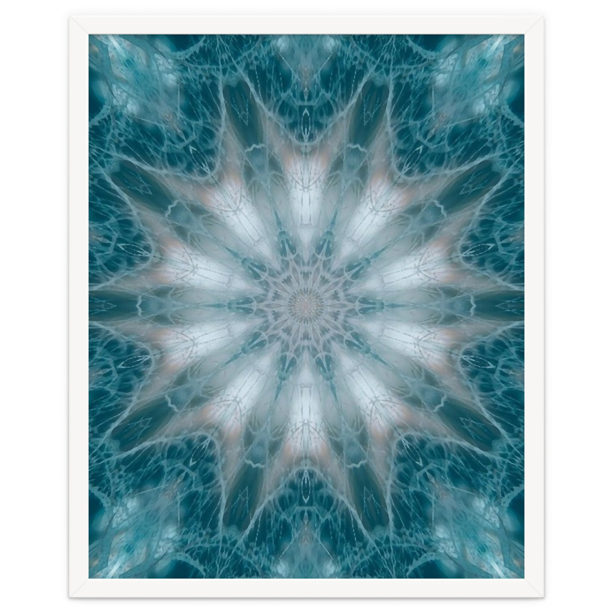 Mandala - Green, White, Rose