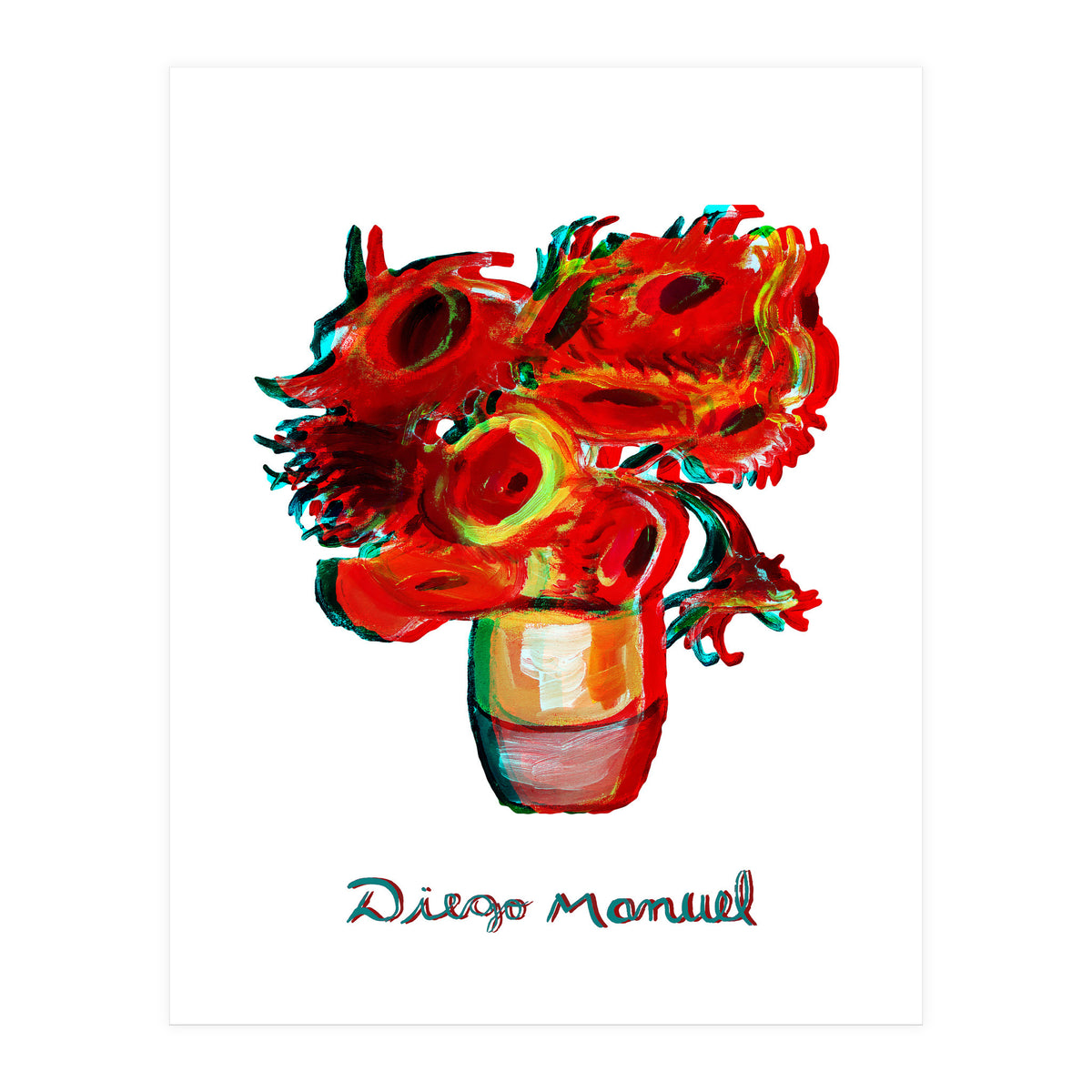 Florero Fondo Blanco 3d 2 (Print Only)