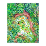 Tropical Vacay | Rainforest Jungle Botanical Lush Nature | Summer Lake People Swim | Boho Painting (Print Only) thumbnail