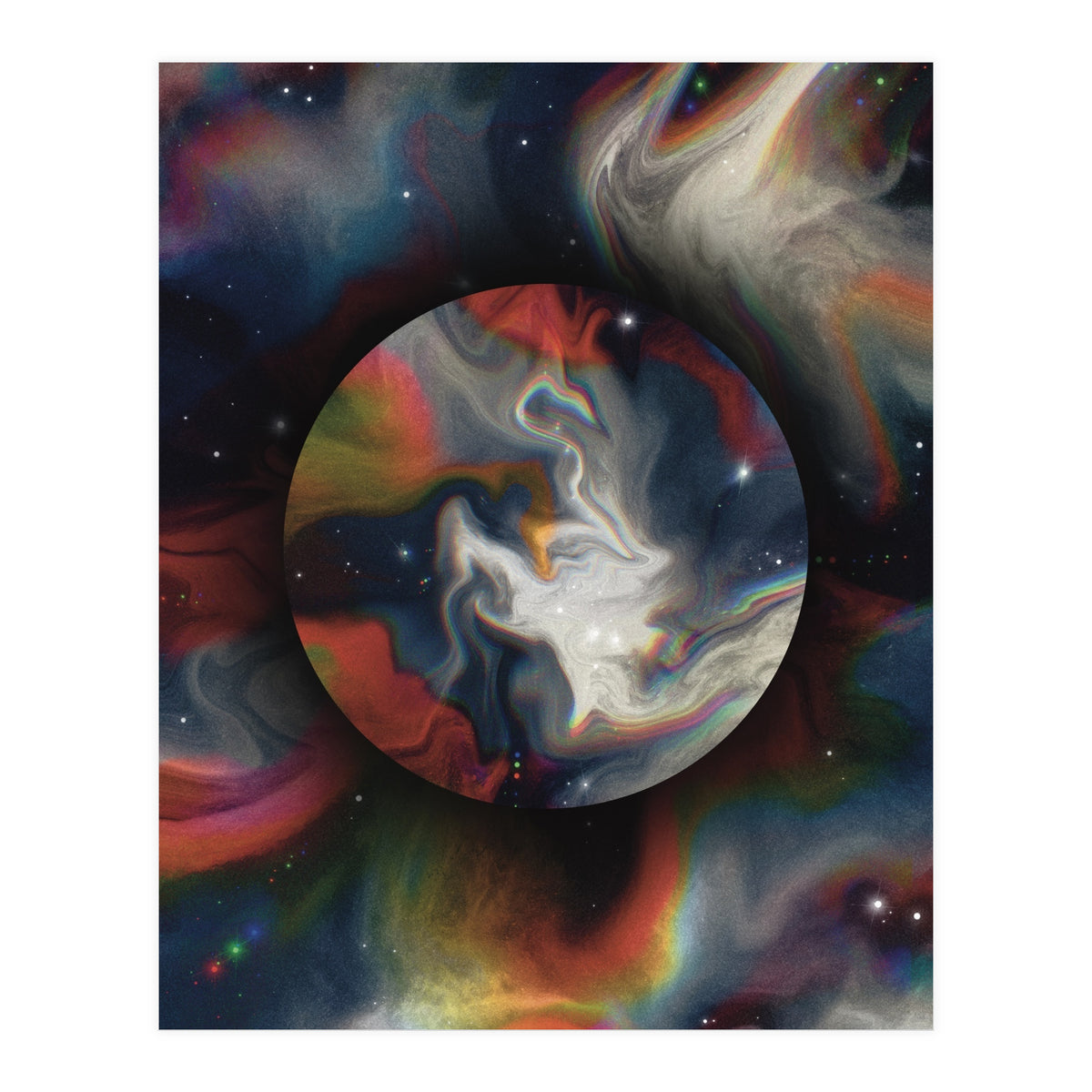 Planet Space Marble Black Hole  (Print Only)