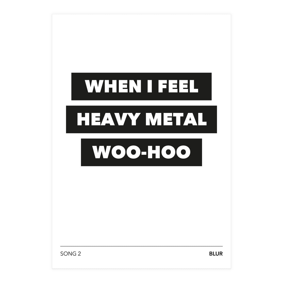 Blur - Song 2 (Print Only)