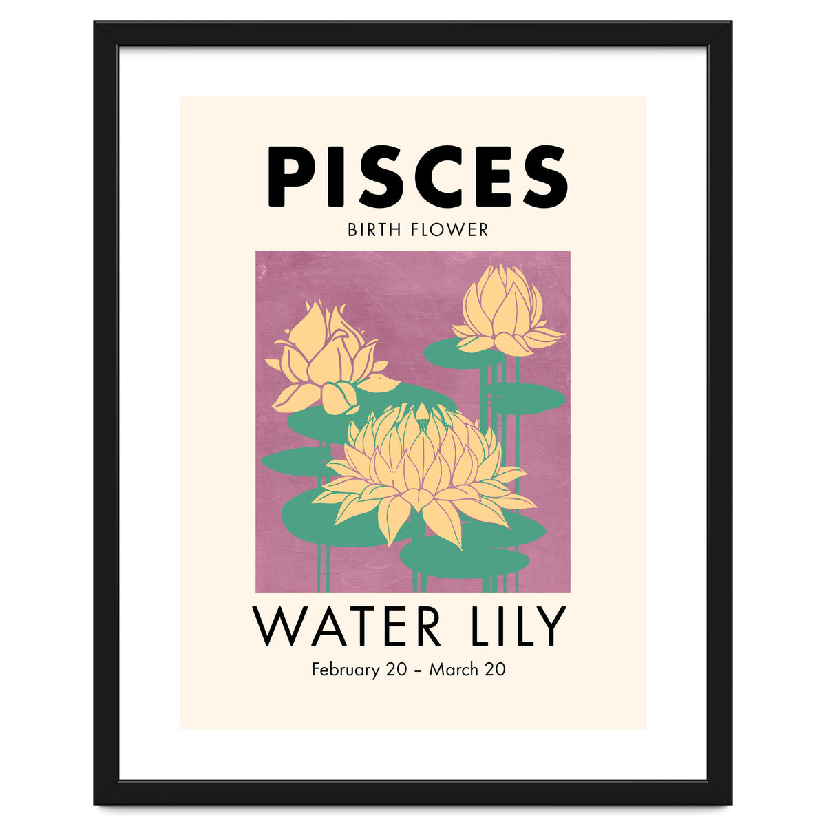 Pisces Birth Flower Water Lily