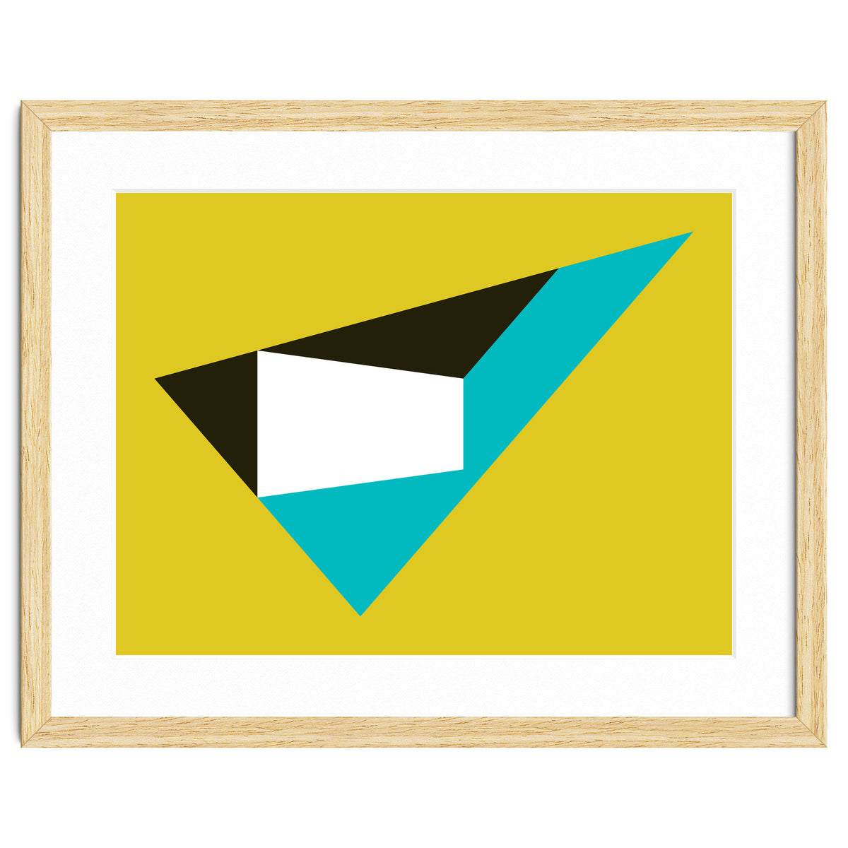 Geometric Shapes No. 39 - mustard & turquoise