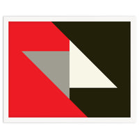 Geometric  Shapes No. 63 - triangles, red, black, grey