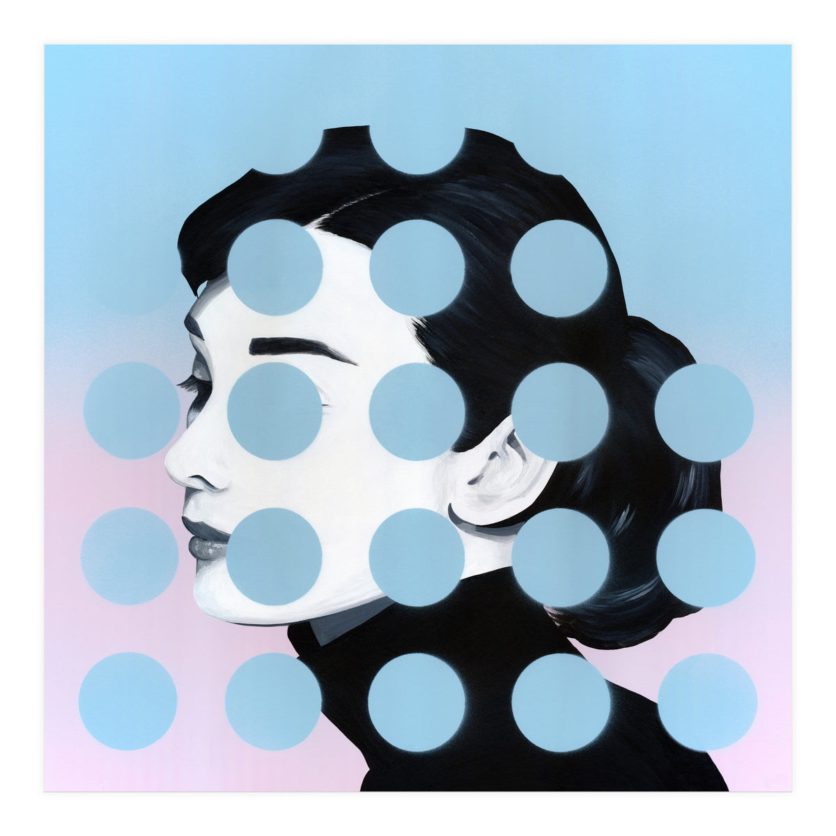 Audrey  Dots (Print Only)