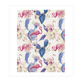 Flamingos, geometric and flowers 02 (Print Only) thumbnail