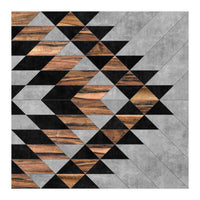 Urban Tribal Pattern No.10 - Concrete and Wood (Print Only)