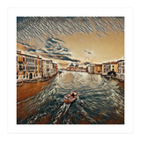 Boat In Venice`s Water Italian Tour Vintage (Print Only) thumbnail