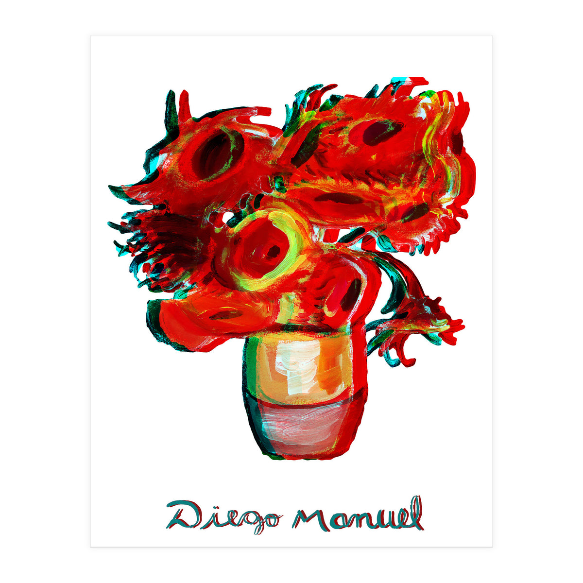 Florero Fondo Blanco 3d 2 (Print Only)