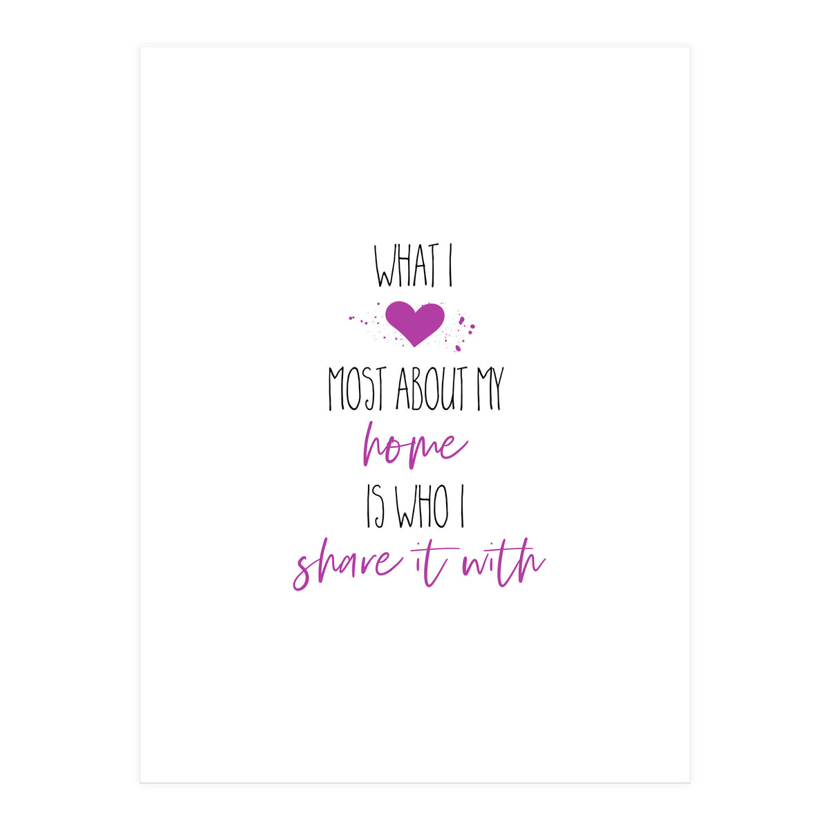 What I love most about my home (Print Only)