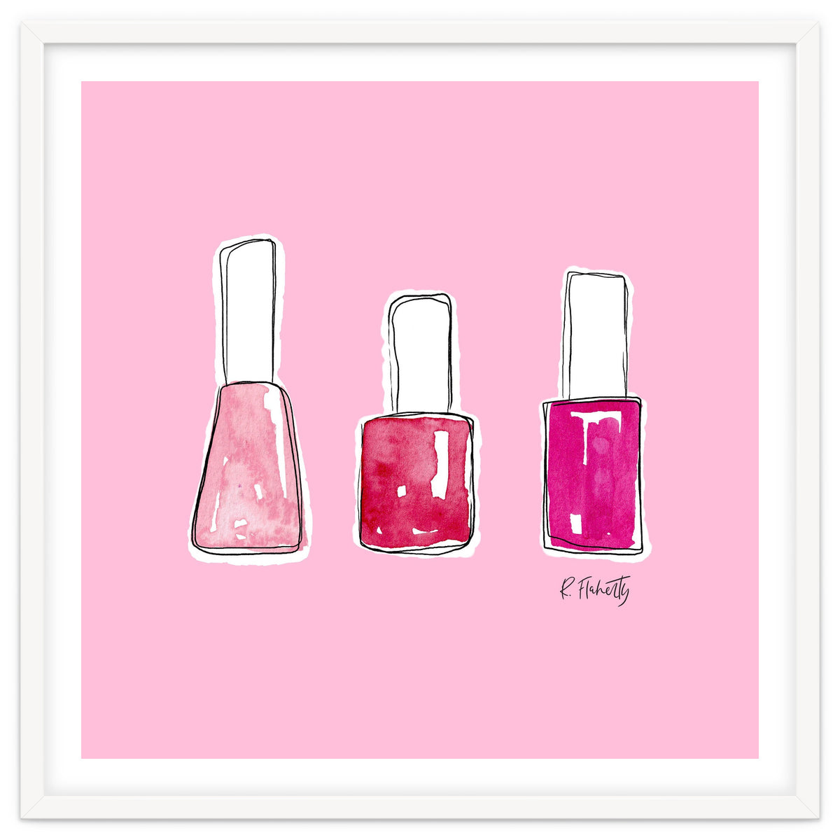 Nail Polish Watercolour | Pink