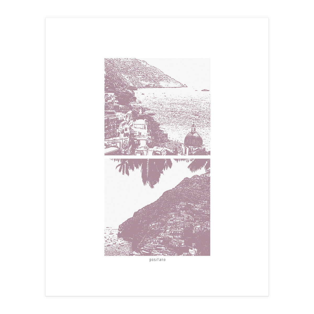 Printed Positano in Purple (Print Only)
