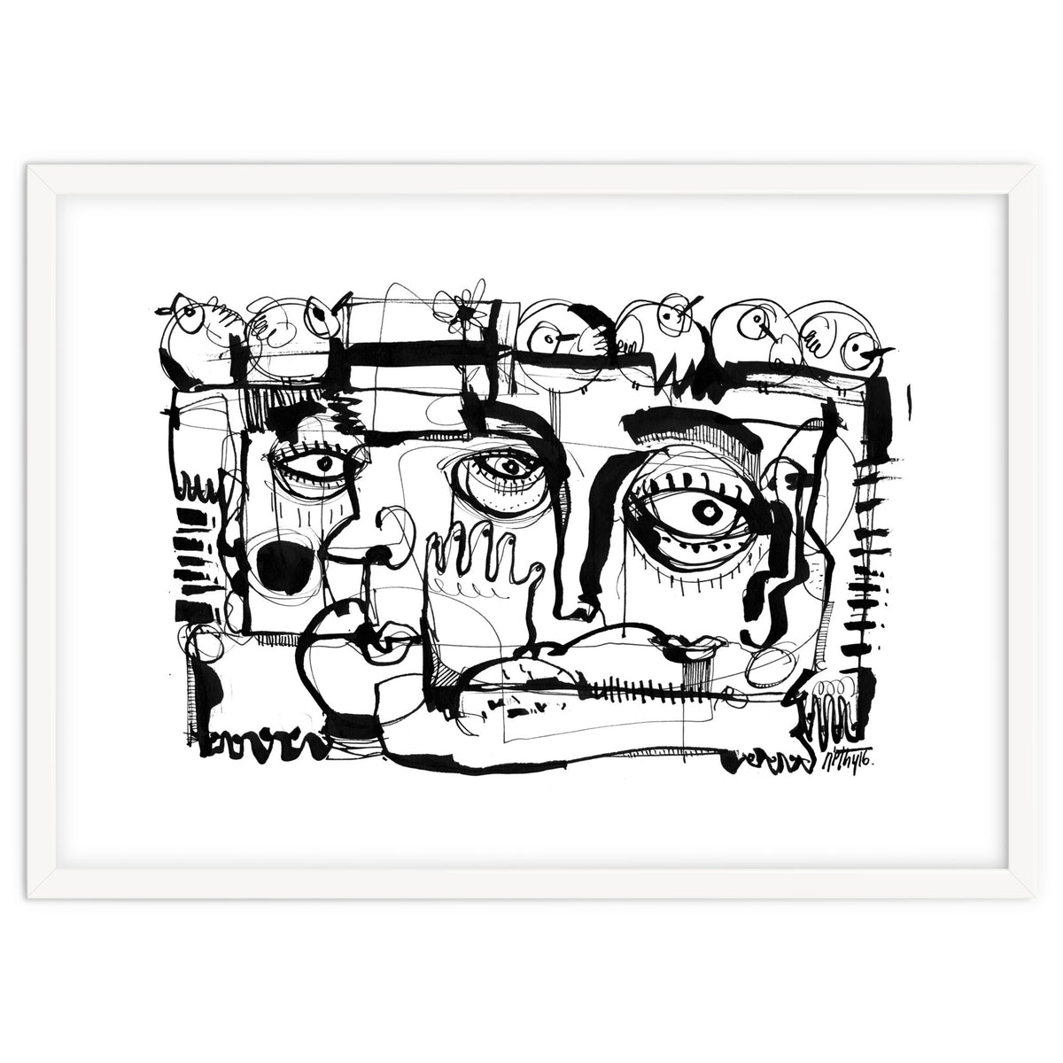 Birds on a Wire - b&w