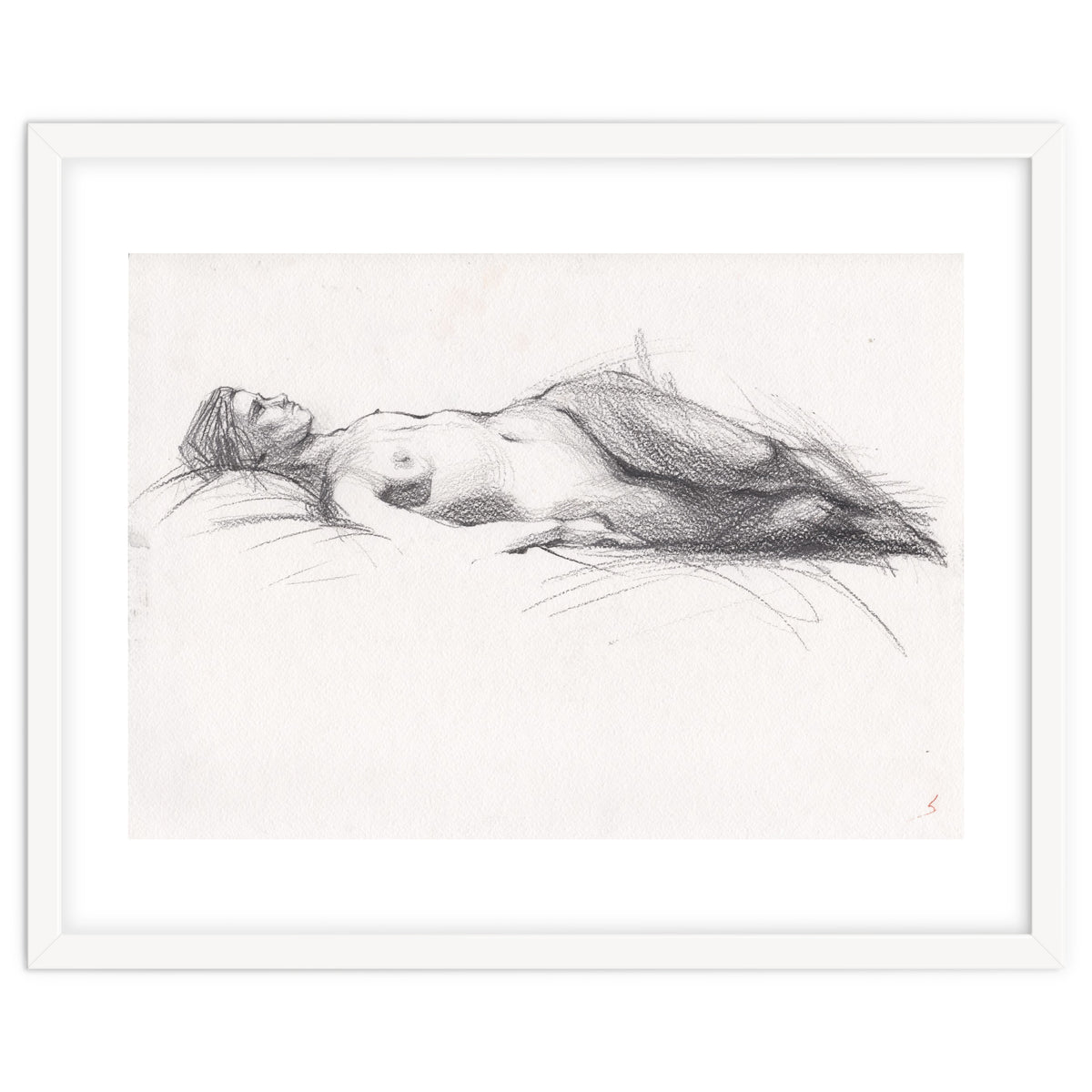 Beautiful erotic drawing of woman