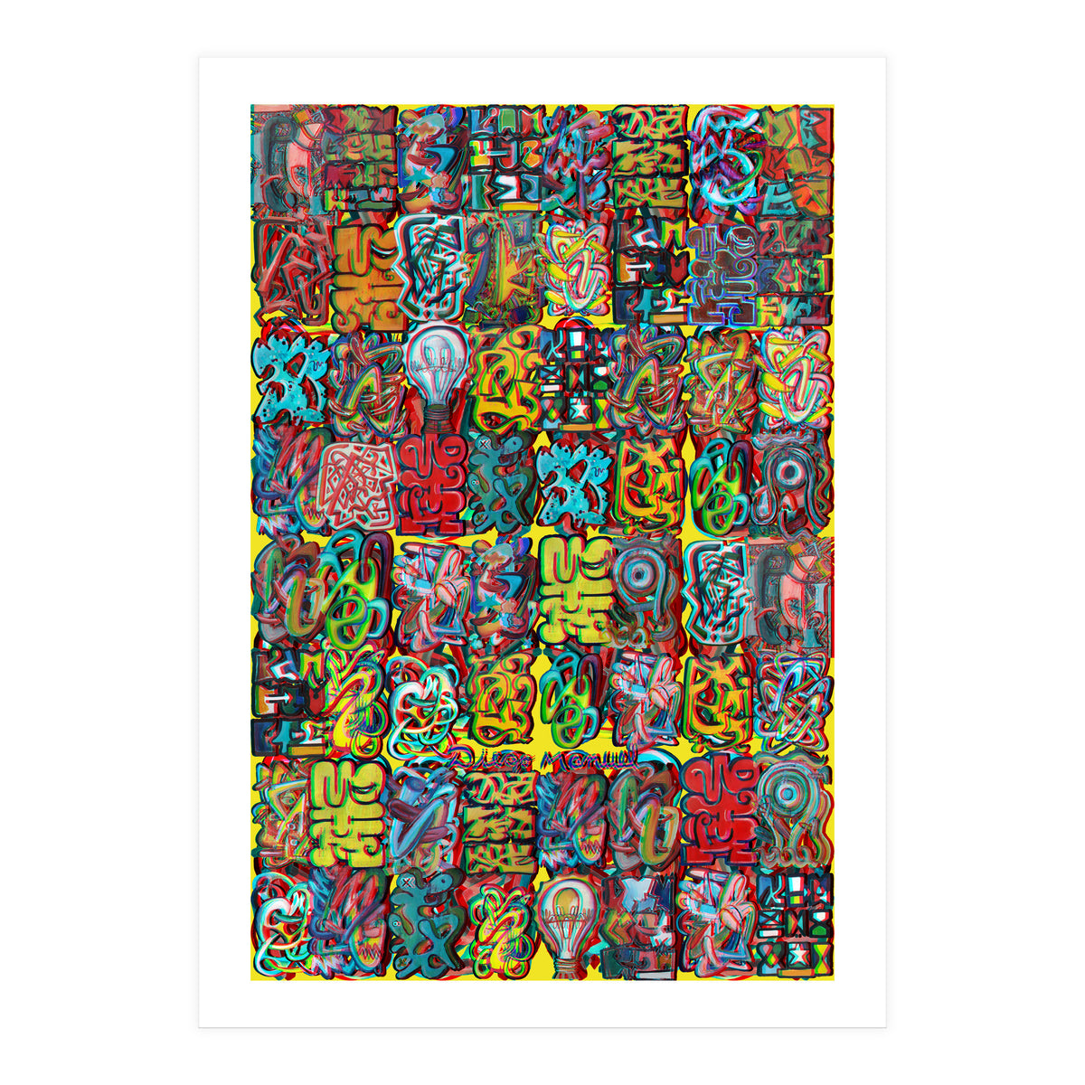 Formas 14 34 3d And Graffiti 7 (Print Only)