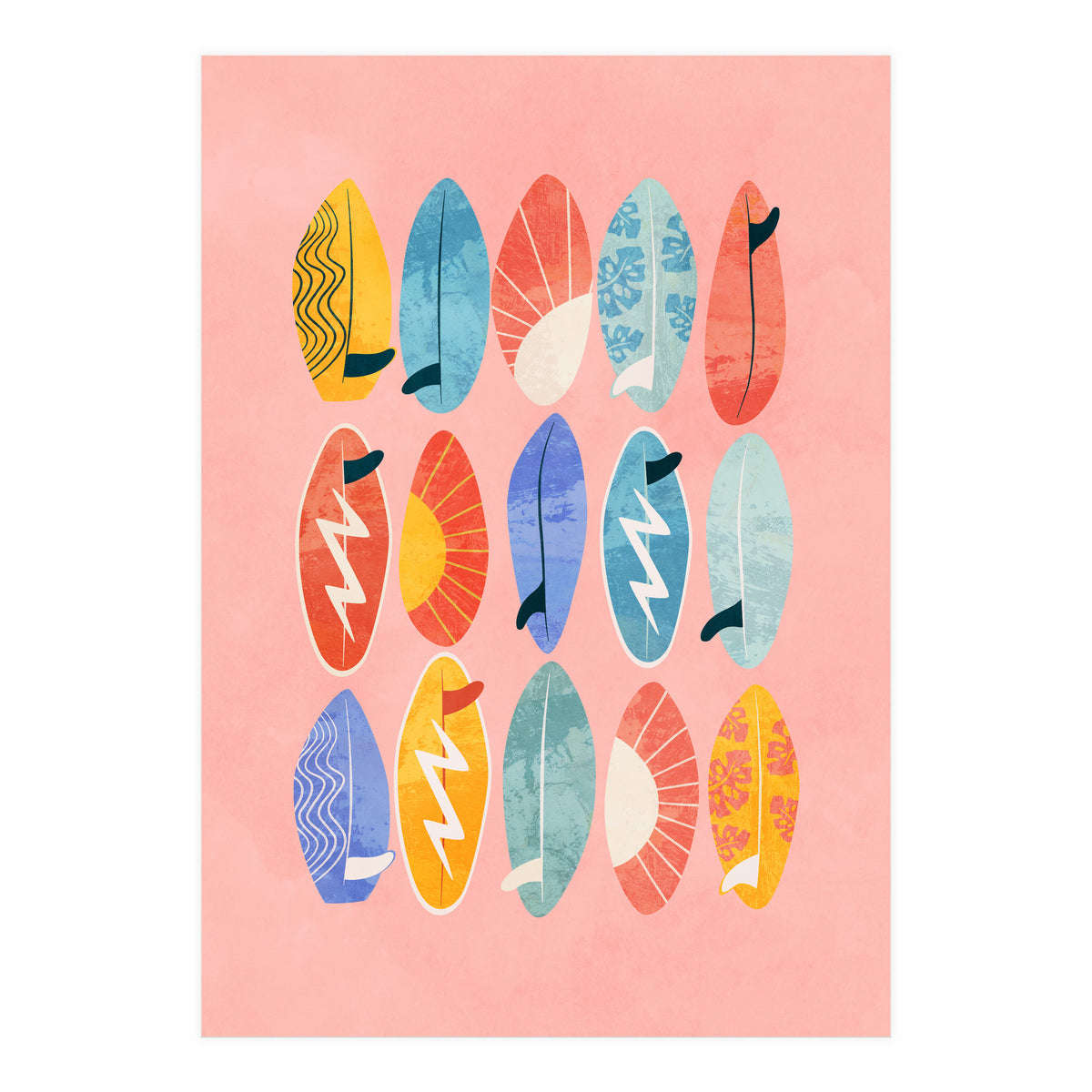 Surfing Board Pink (Print Only)