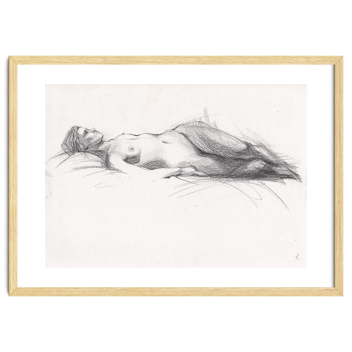 Beautiful erotic drawing of woman