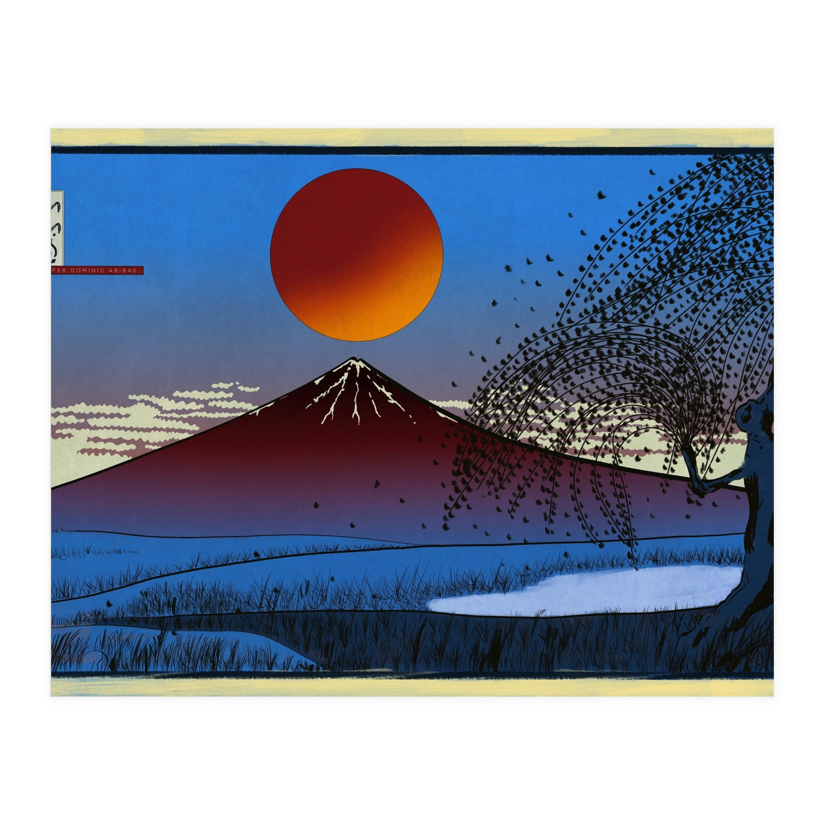 Mayon Volcano Ukiyo-e (Print Only)
