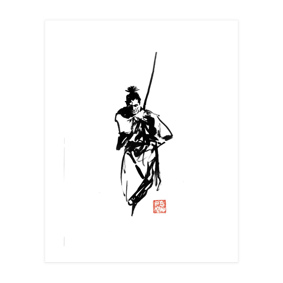 Samurai and sword (Print Only)