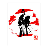 samurai in red and white (Print Only)