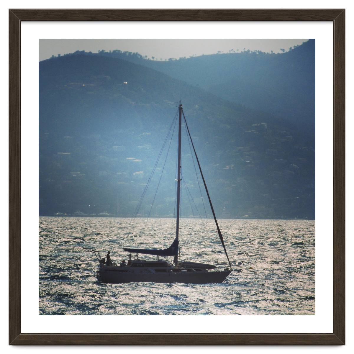 Sailing boat at sunset