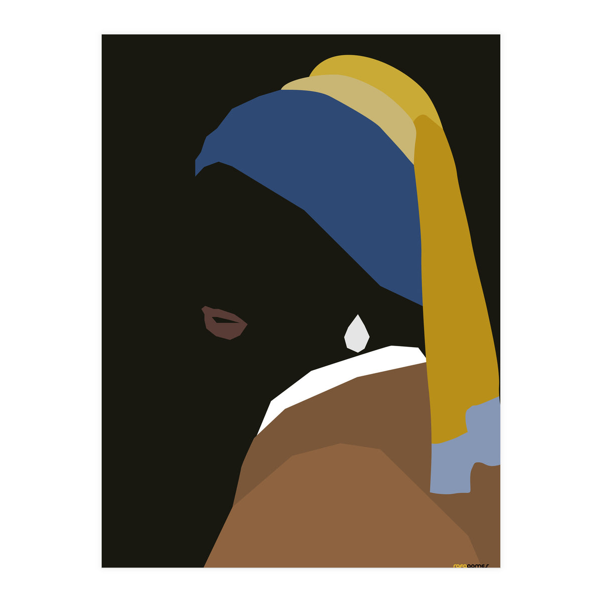 Girl with a Pearl Earring Minimalist (Print Only)
