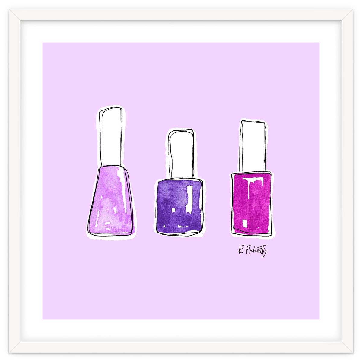 Nail Polish Watercolour | Purple