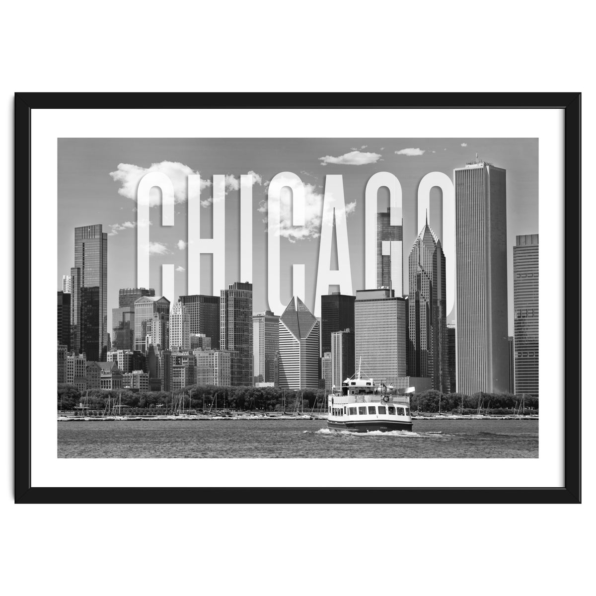 CHICAGO Skyline | Monochrome