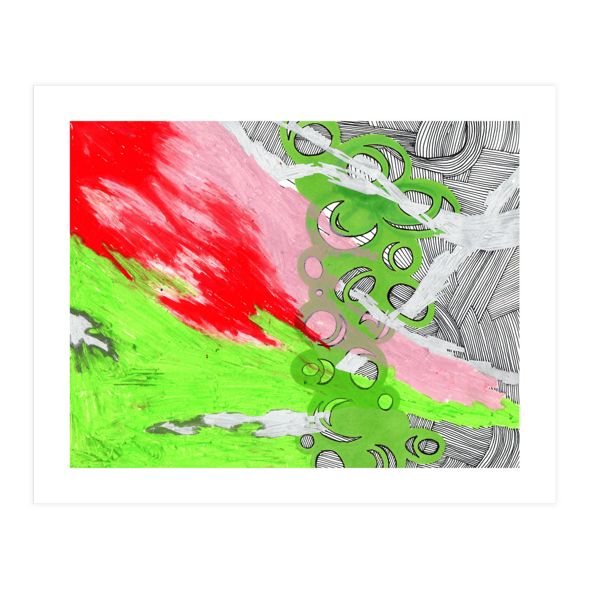 Green and Pink Spill (Print Only)