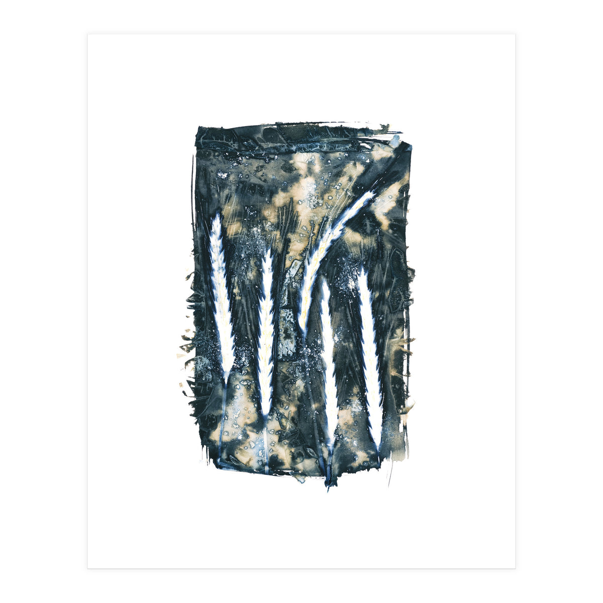 Indigo Blue Botanical Leaves No. 14 (Print Only)