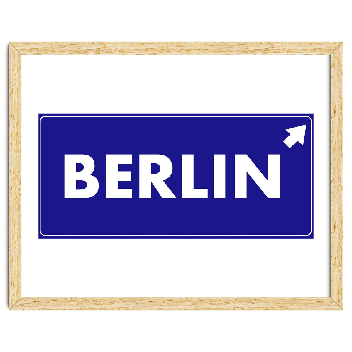 Let`s go to Berlin, Germany! Blue road sign