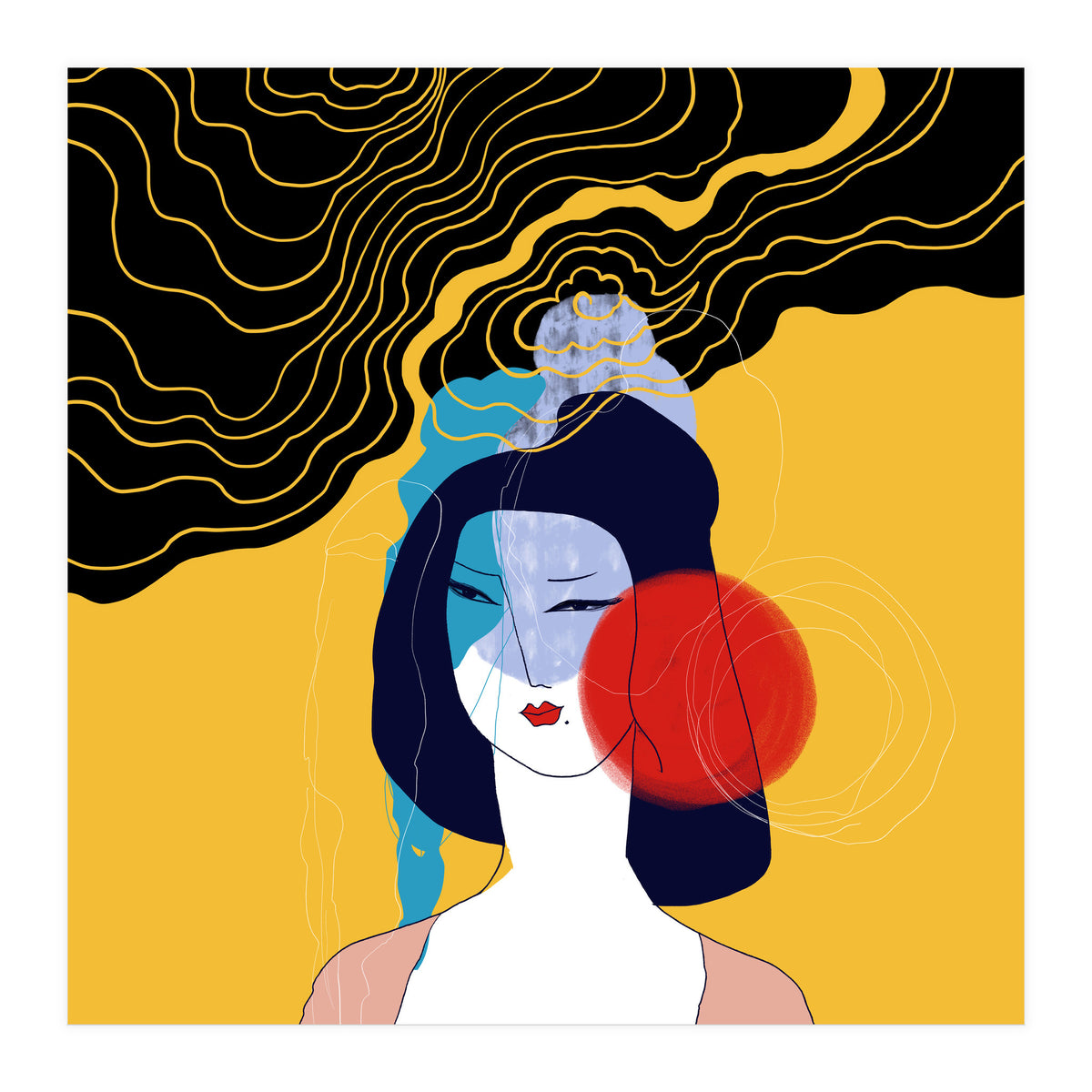 Maid in meditation (Print Only)