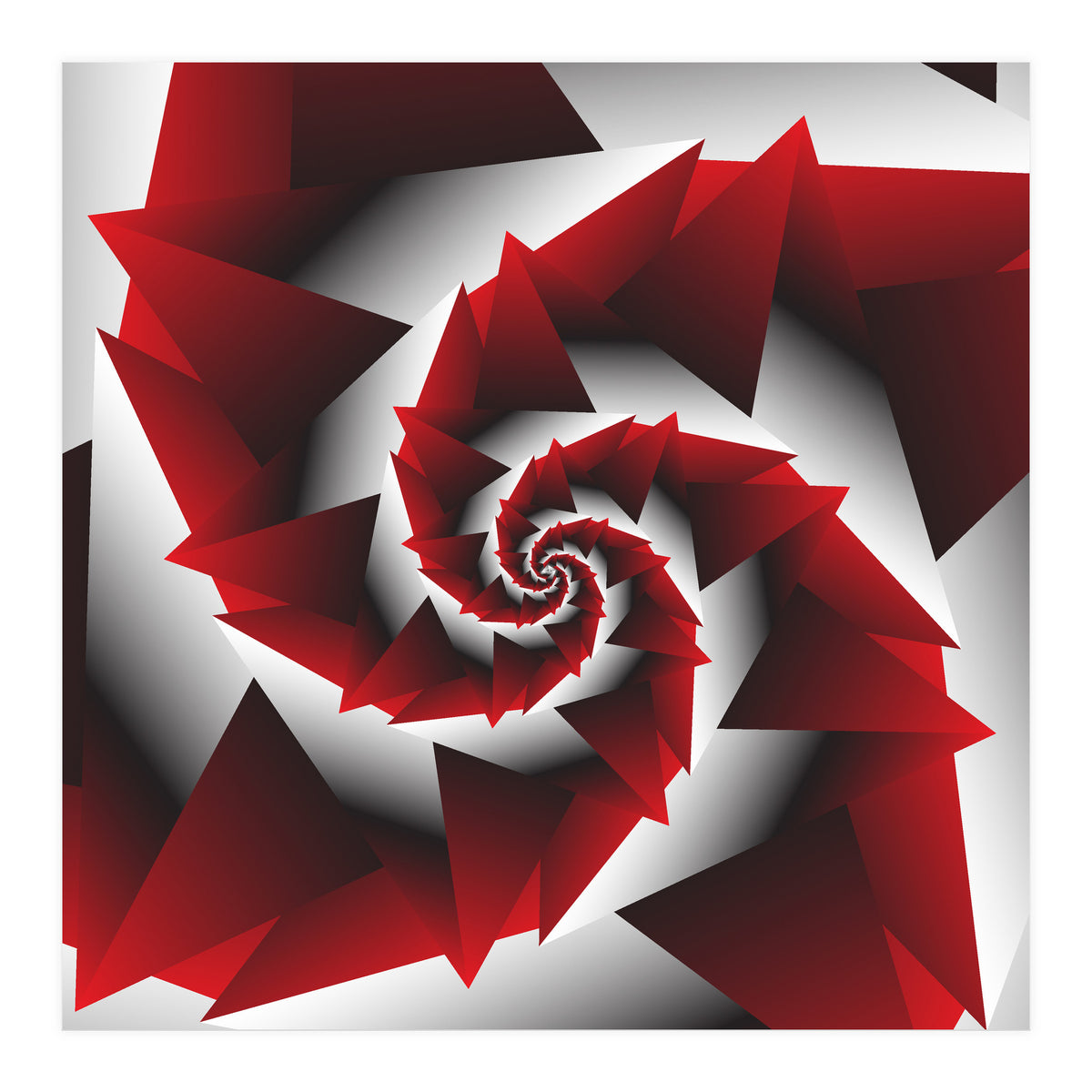 Abstract Geometric Red Graphics (Print Only)