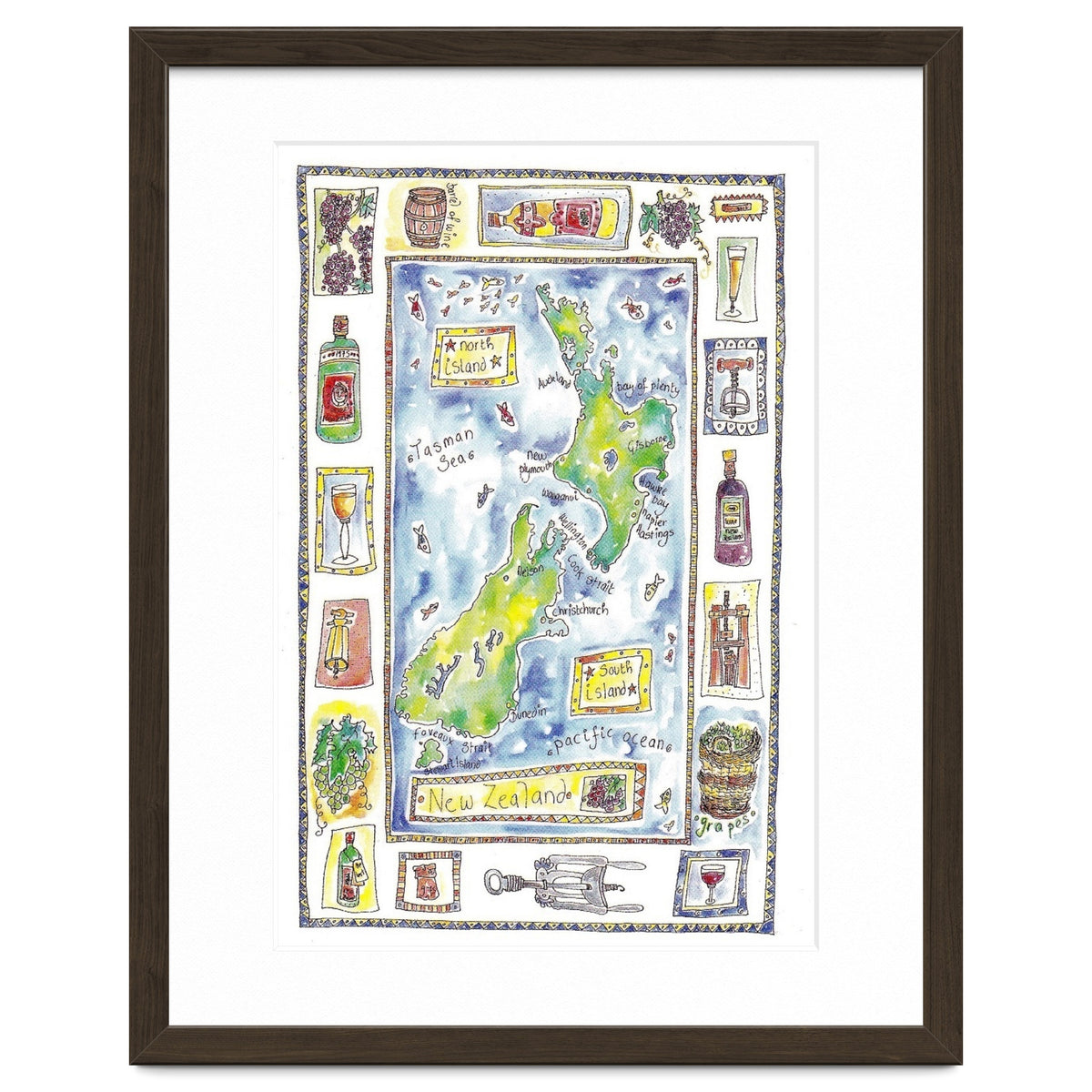 A wine map of New Zealand